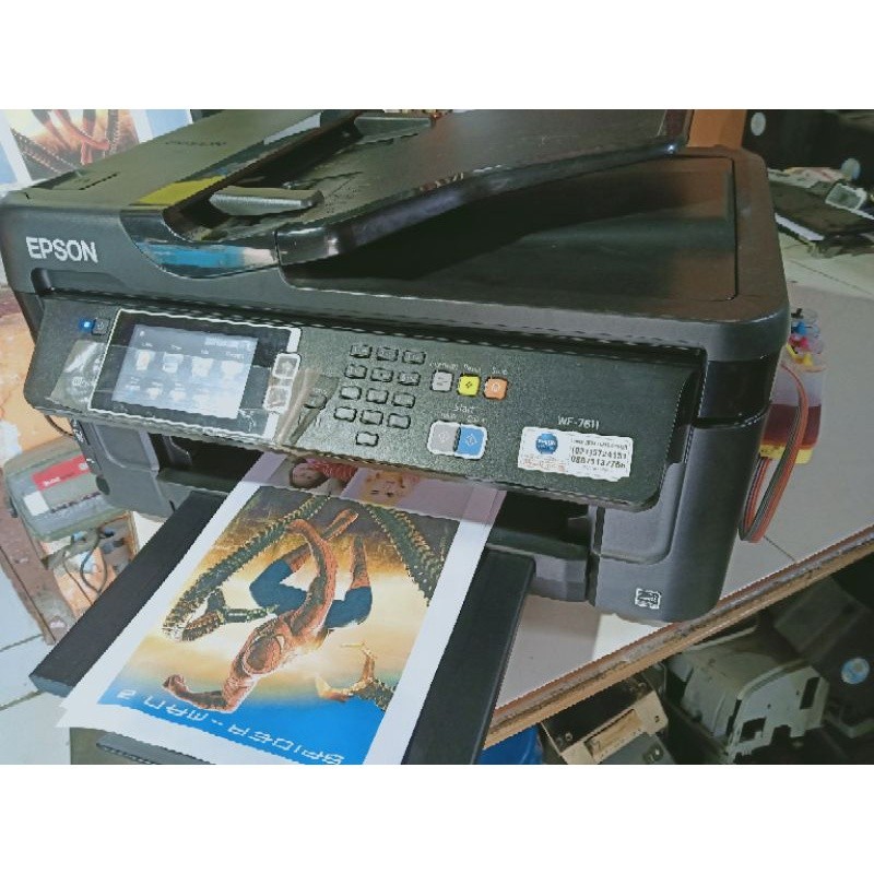 FLASH SALE Printer A3 Epson WF 7611 Chipless infus WiFi Duflek Bordeles