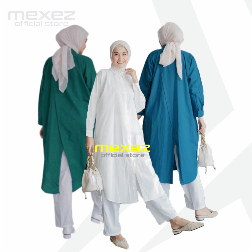DWYNE TUNIK Atasan Kemeja Wanita Linen Pakaian Muslim Wanita Fashion Muslim Wanita Terbaru/ GAMIS MO