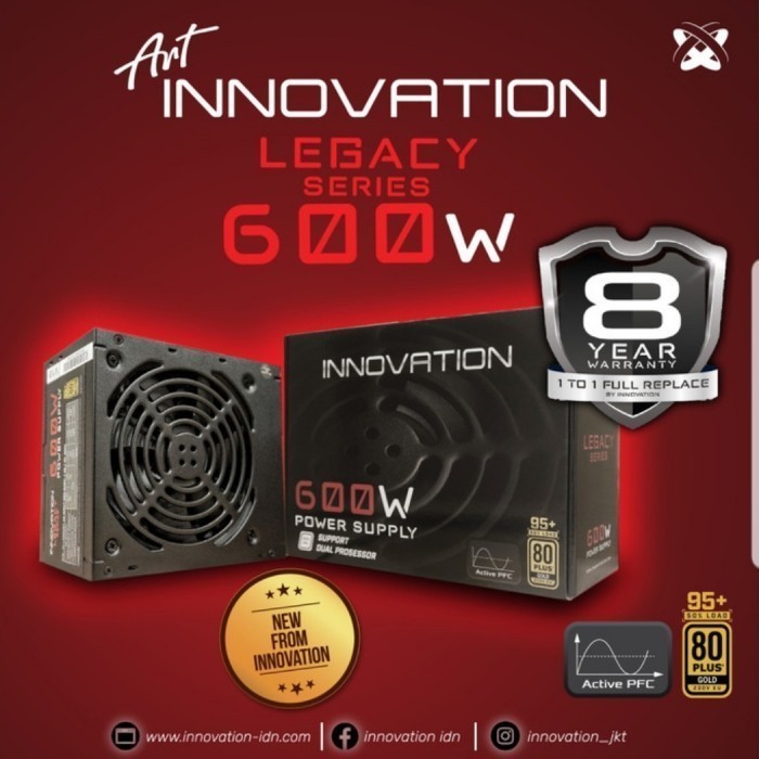 Power Supply Innovation 600W 80 PLUS GOLD