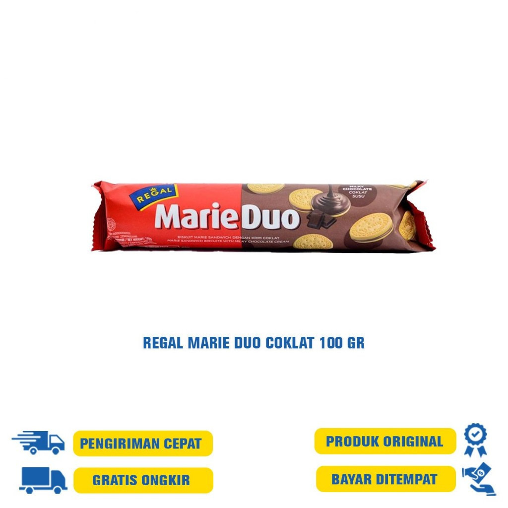 

REGAL MARIE DUO BISKUIT COKLAT/KACANG 100GR