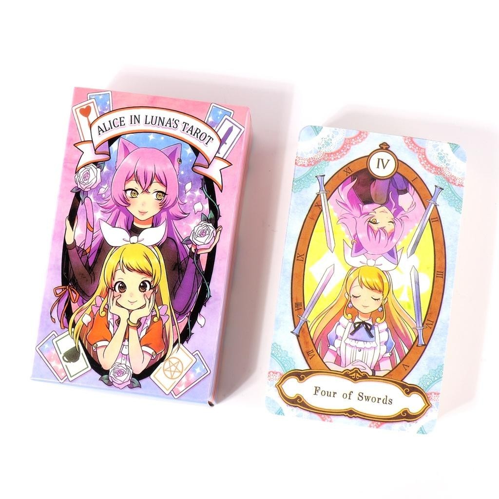 10.3*6cm Alice In Luna's Tarot Cards Deck 78 Pcs Cartoon Tarot Cards Japanese Anime Themed