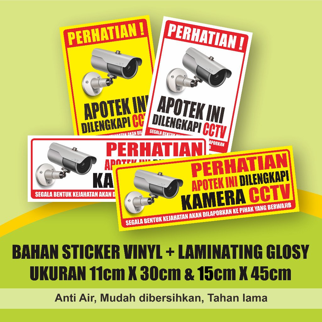 

STIKER KAMERA CCTV APOTEK