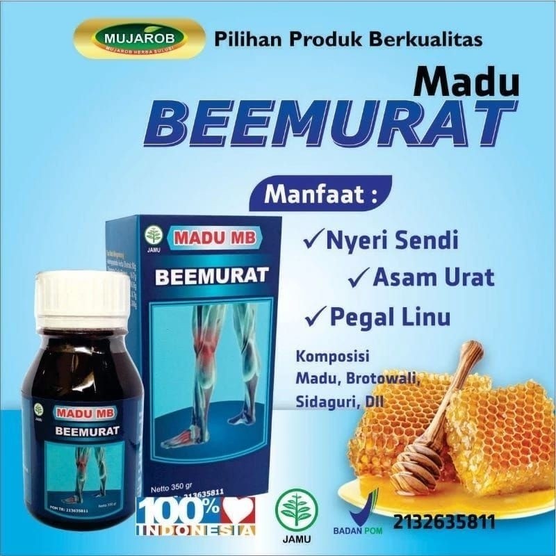 

[ ] [ ] [ ] MADU BEEMURAT | MADU HERBAL ASAM URAT , PEGEL LINU, NYERI SENDI DLL | extra sidaguri, brotowali dll ( 100% ORIGINAL )