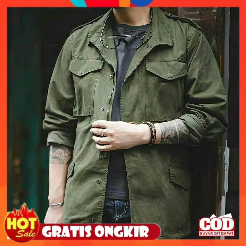 BAHAN HALUS ADEM TEBAL / Jaket pria armi militer