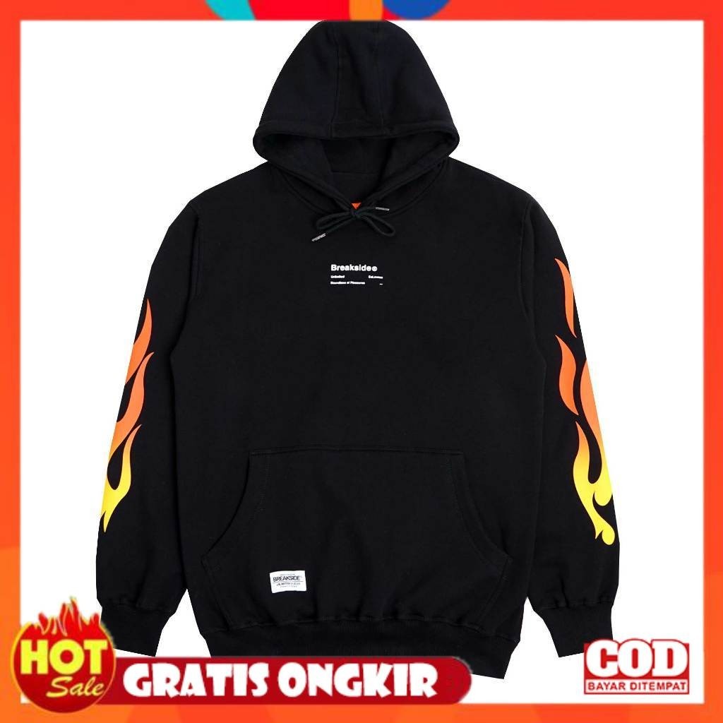 [PREMIUM ORIGINAL] Breakside Hoodie Murphy Fire - Black Hoodie Pria