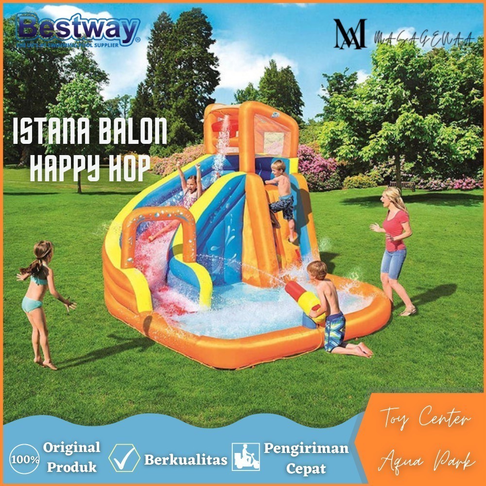Kolam Tempat Renang Berenang Bermain Perosotan Anak Anak Jumbo Besar Bestway Play Pool Istana Balon