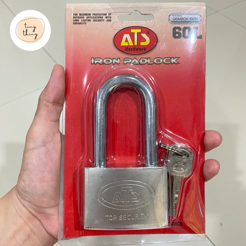 Kunci Gembok Stainless Anti Karat / Anti Maling / Gembok Panjang /  Gembok Rumah / Gembok Pagar / Ge