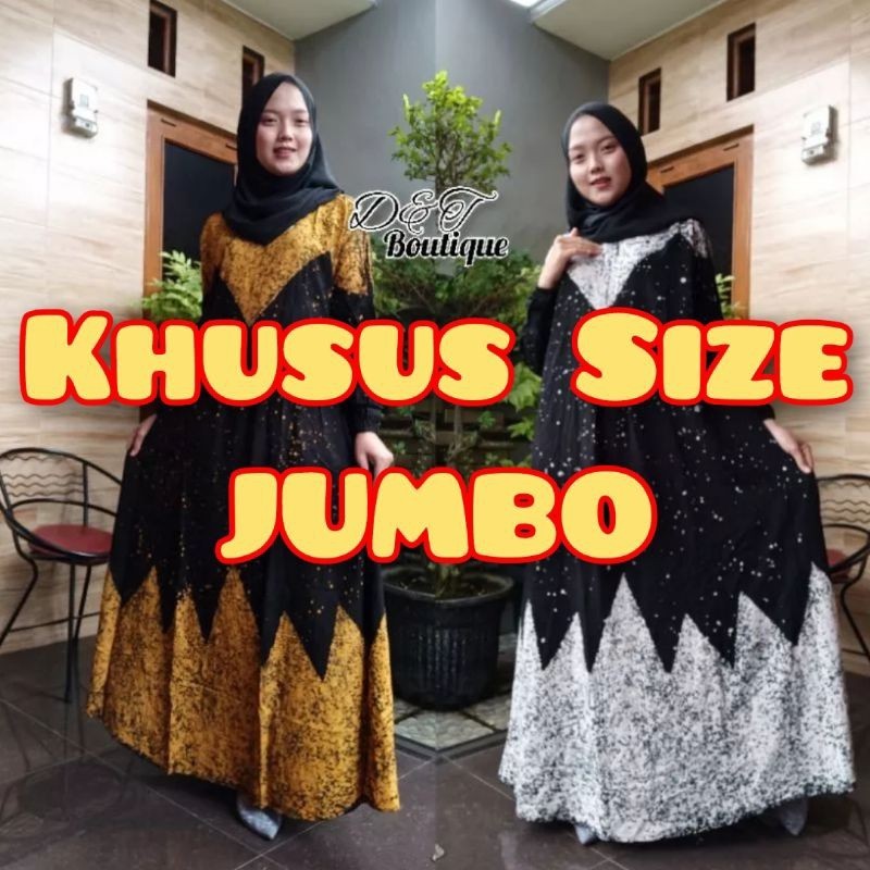 terbaru ld.100 - 130 (jumbo super) gamis rayon premium super allsize -twill ori - homedress//BAJU WA