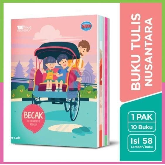 

BUKU TULIS SIDU 58 LEMBAR / BUKU TULIS BERGARIS [PACK-10 PCS] Paper Note