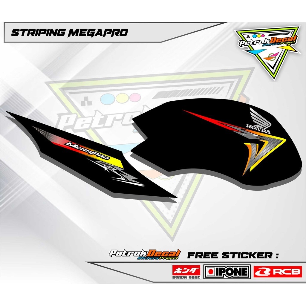 STRIPING VARIASI MEGAPRO PRIMUS LIST STICKER HOLOGRAM MEGAPRO