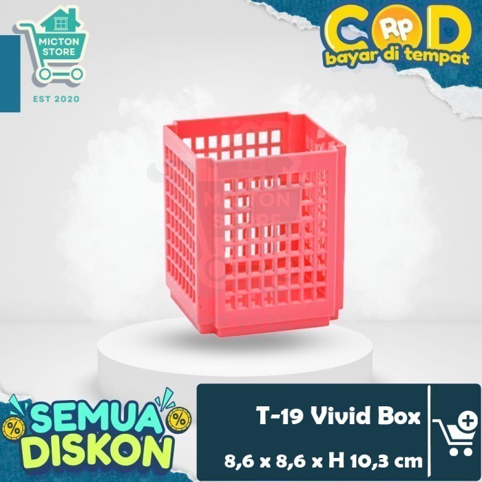 

MICTON Lion Star T-19 Vivid Box Tempat Pensil Pulpen Pen Spidol Staples ATK Sampah Mini Persegi LS LionStar Plastik Berkualitas Murah Tahan Lama Anti Pecah Kontainer Toples Penyimpanan Dapur Rumah Wadah Tempat Kotak Botol Keranjang Peralatan Makan