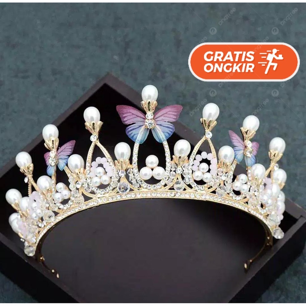 Terlaris ~Butterfly Crown - Mahkota Pengantin - Perhiasan / Aksesoris Pengantin Bros Cantik Bros Pre