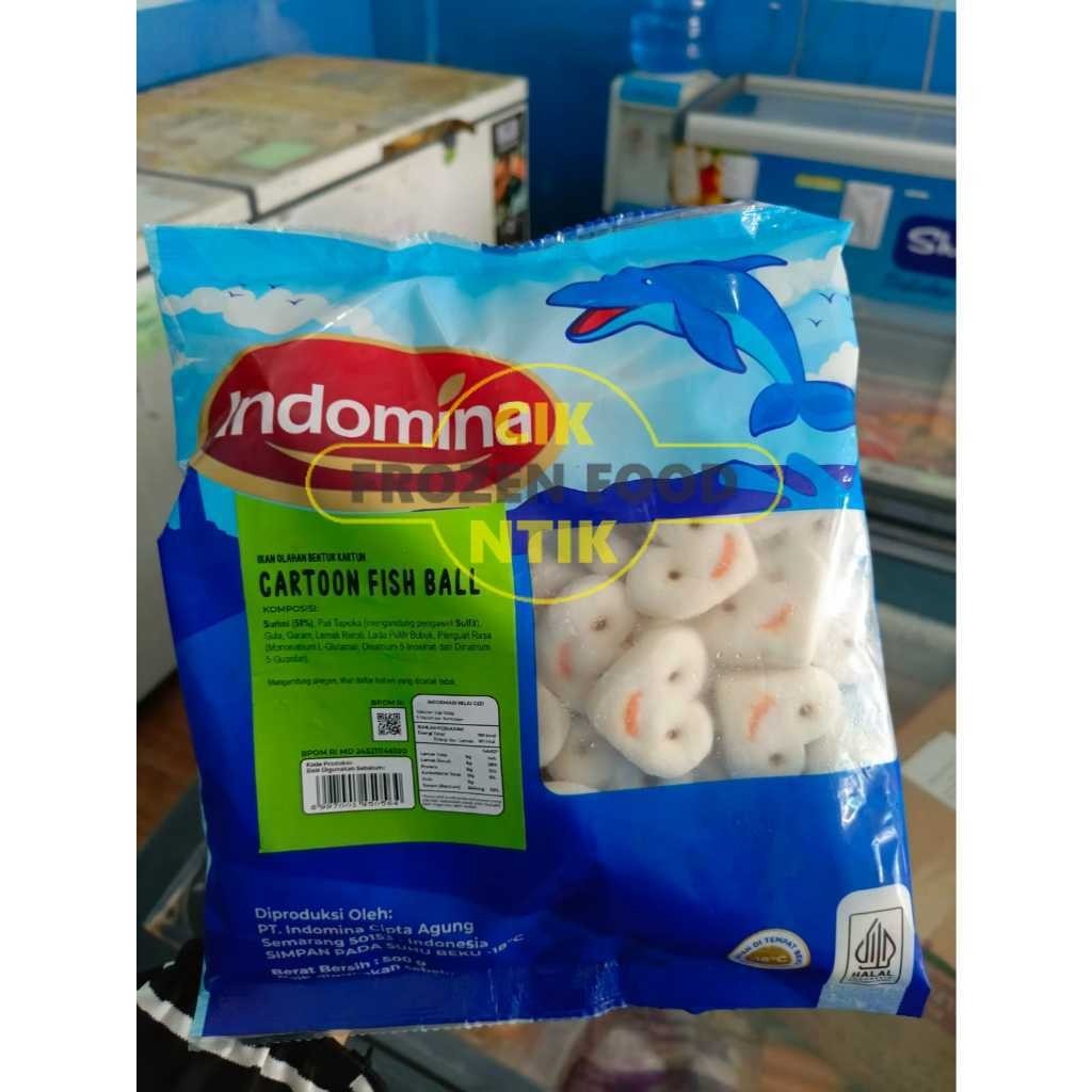 

Indomina Cartoon Love 500g Frozen food cik ntik Jambi cemilan jajanan seblak korea jepang