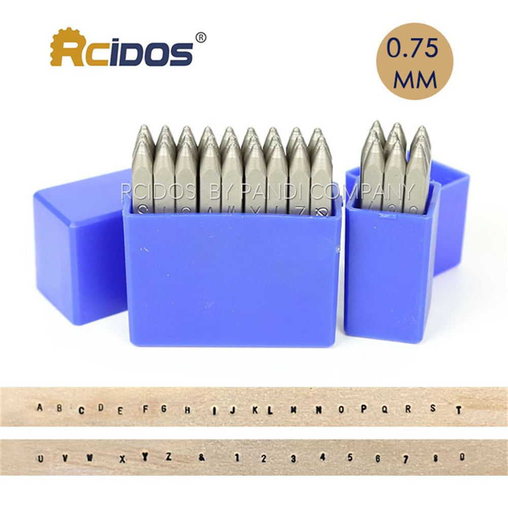 

0.75MM RCIDOS Alphabet/Numbers Letter Metal punch Stamps,GERMANY Production process stamp for DIY Ring/Bracelet/jewelry HRC60