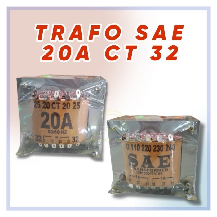 FZ01 TRAFO TRANSFORMER SAE 20A CT 32 MURNI travo sae 20 amper ct 32v