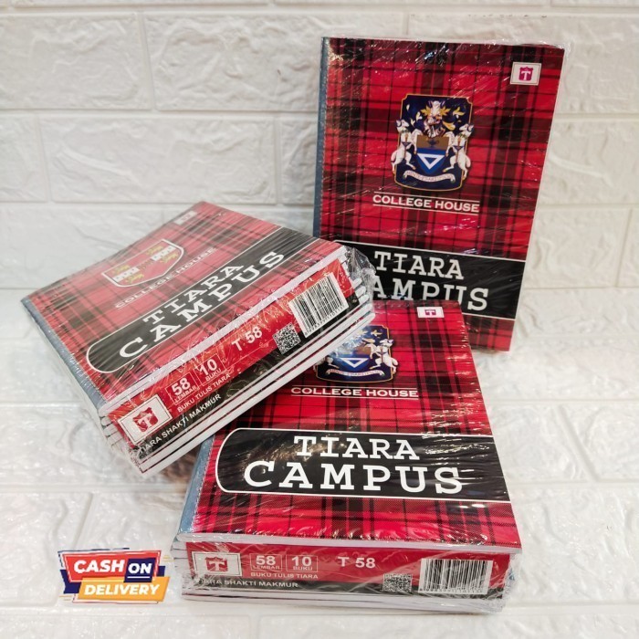

✨LARIS✨ -BUKU TULIS TIARA CAMPUS 58 LEMBAR.1 PAK ISI 10 BUKU