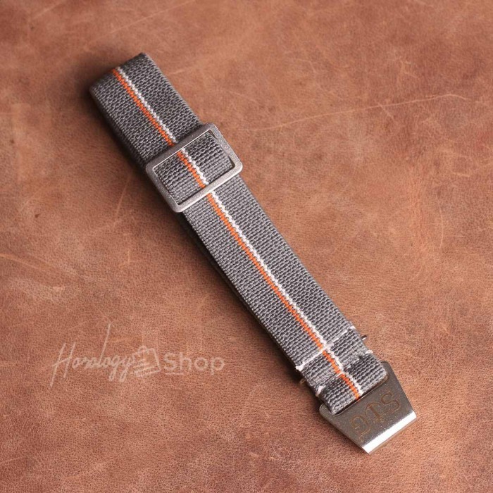 [TERMURAH] Tali Jam Tangan MN Strap STRAPGUY Grey White Orange-Stainless 18mm