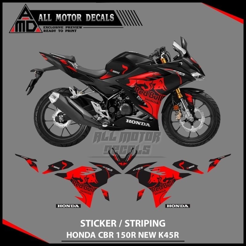 Sticker Striping Honda Cbr 150R New K45R  2021 - 2024 / Decal Stiker Motor Cbr 150 R K45r / Sticker 