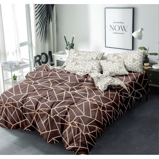 Internal - Bed Cover Set Queen 160x200 Tinggi 25 Fitted - Rustic