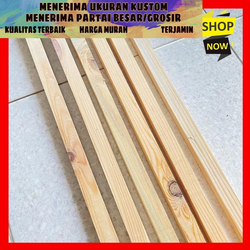 Kayu reng/lis/stik 2x1.5 3x1.5 jati belanda sudah serut halus (mohon baca deskripsi) kayu jati belan