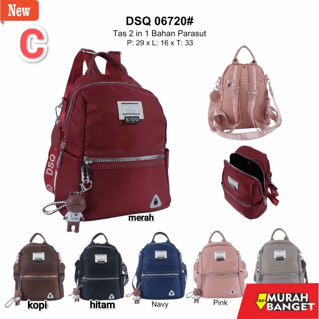 tas ransel wanita shopee DSQ Tas ransel cewek import parasit tas punggung wanita besar