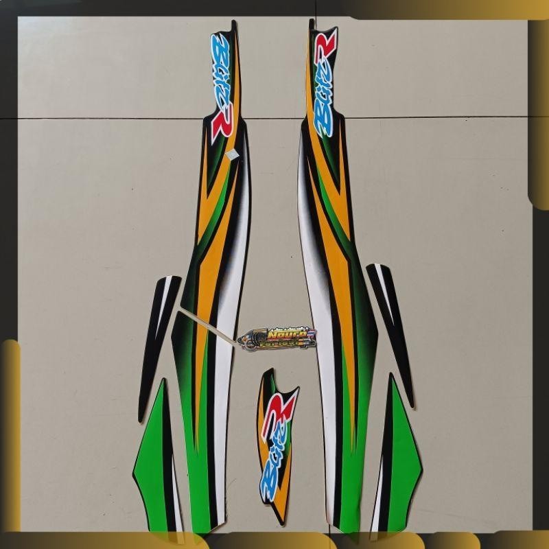 Striping Kawasaki Blitz R BlitzR hitam 2003 stiker Lis body motor standar