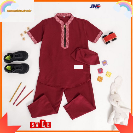 PROMO-Baju Koko Anak Laki Laki + Baju Anak Laki Laki Koko Kurta 26 - Biru, XS
