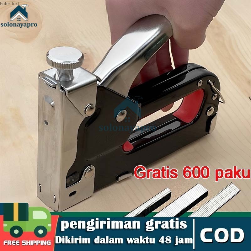 

4in1 Staples Stapler Staple Gun Alat Tembak Paku Staples Manual 3 in 1