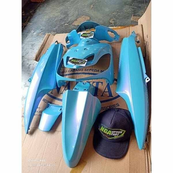 Body Custom Warna Biru Langit Lembayun Ungu Mio Lama Sporty // Mio New Smile