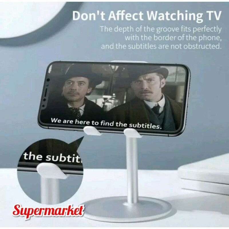 [TERMURAH] Holder Meja Stand Holder Hp Aluminium Dudukan Folding Dekstop