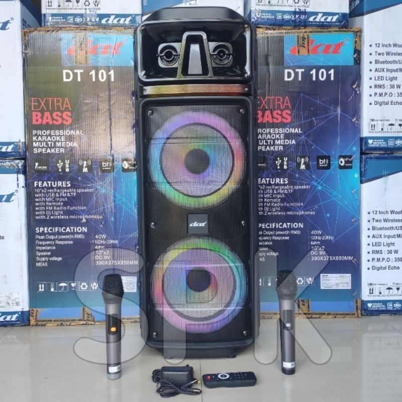 Speaker DAT 10inch  DT 101 Bluetooth Original
