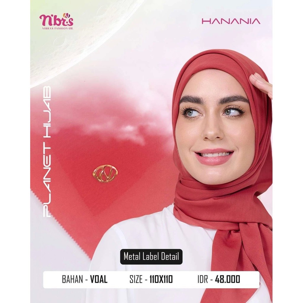 Nibras - Hijab Wanita Dewasa Hijab Segi Empat Hanania Square