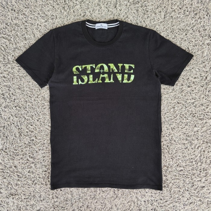 stone island camo logo shirt kaos stone island