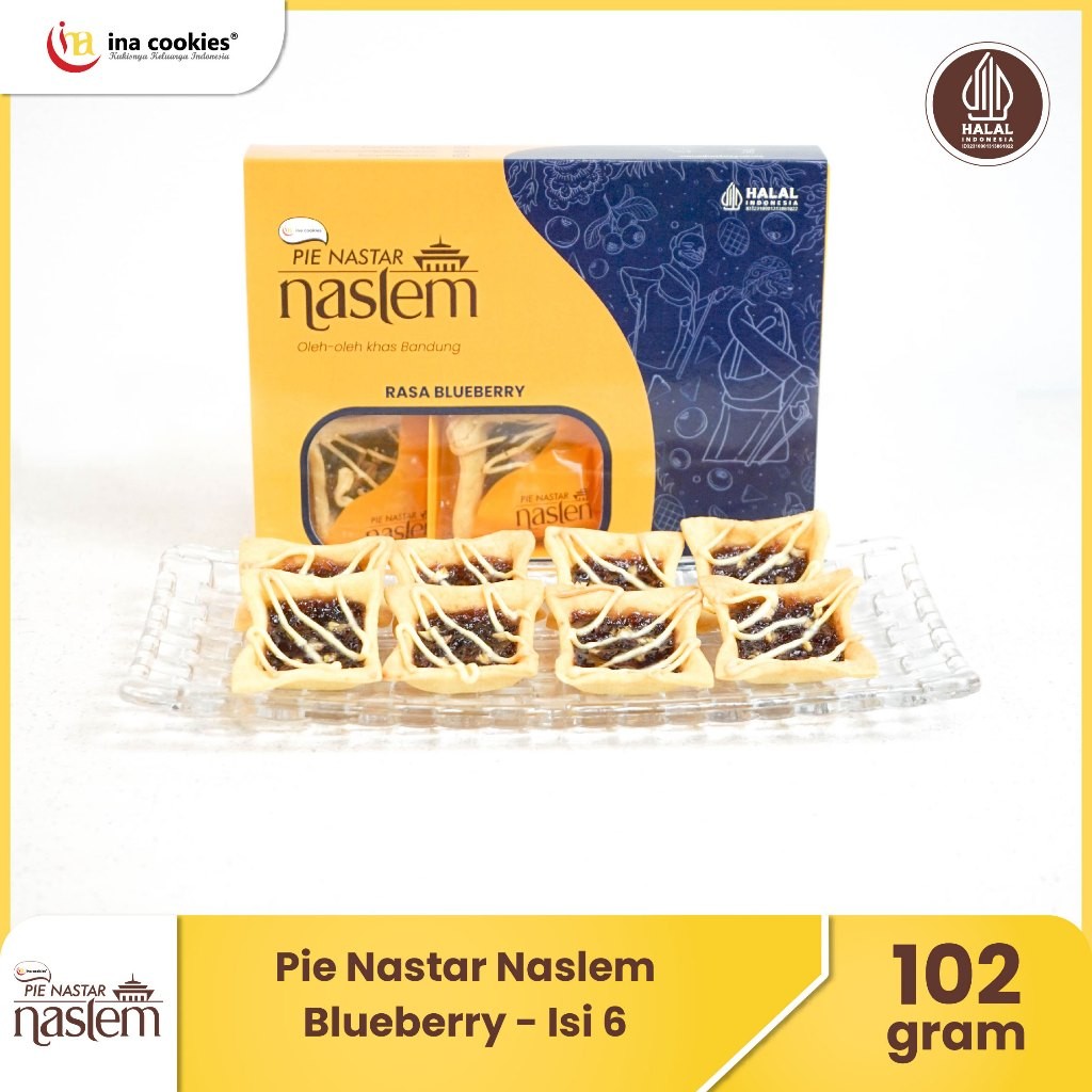 

Pie Nastar Naslem Blueberry isi 6 pcs Oleh-Oleh Bandung by Ina Cookies Agen Malang