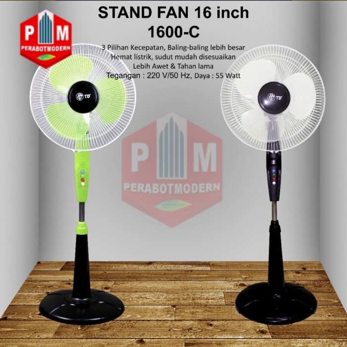 Kipas Angin DNA Berdiri 16inch Stand Fan Kaki Bulat / Kipas Angin Berdiri Besar / KIPAS DINDING