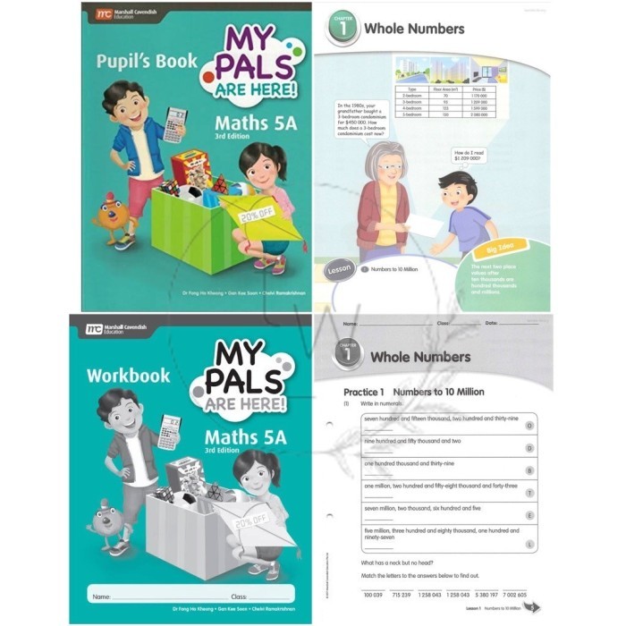 BUKU CETAK My Pals are Here Math 1A 1B 2A 2B 3A 3B 4A 4B 5A 5B 6A 6B Pupil's Book & Workbook Homewor