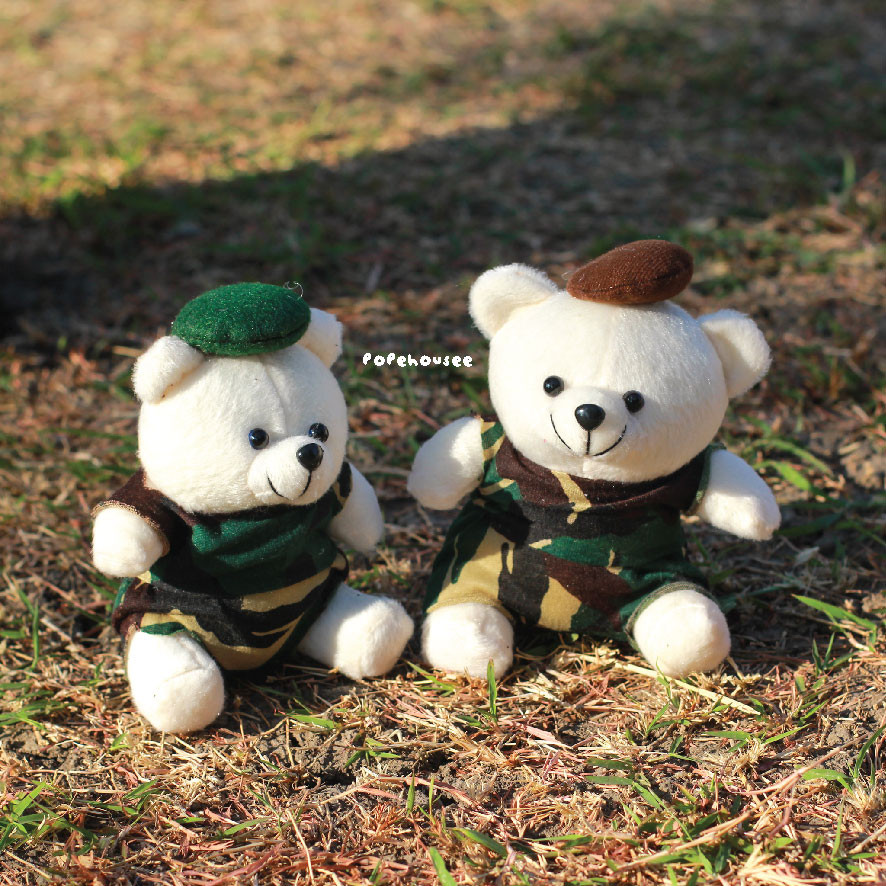 BONEKA TNI AD size 15cm PROFESI BERUANG READY STOK GROSIR SOUVENIR HADIAH GRADUATION BUKET PEJABAT P