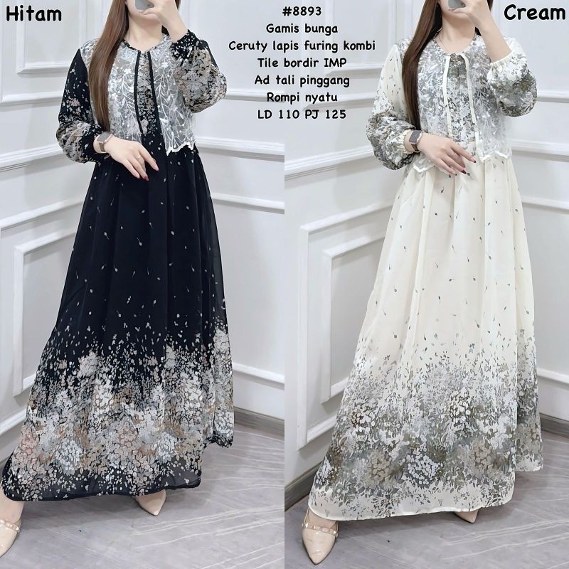 8893 Gamis bunga