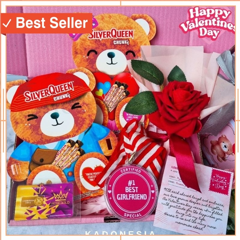 

Hampers Unik Murah Anniversary Lebaran Idul Fitri Wedding / Hampers Valentine Coklat Silverqueen Bear / Kado Cewek Romantis / Valentine Giftbox ( LOVI )