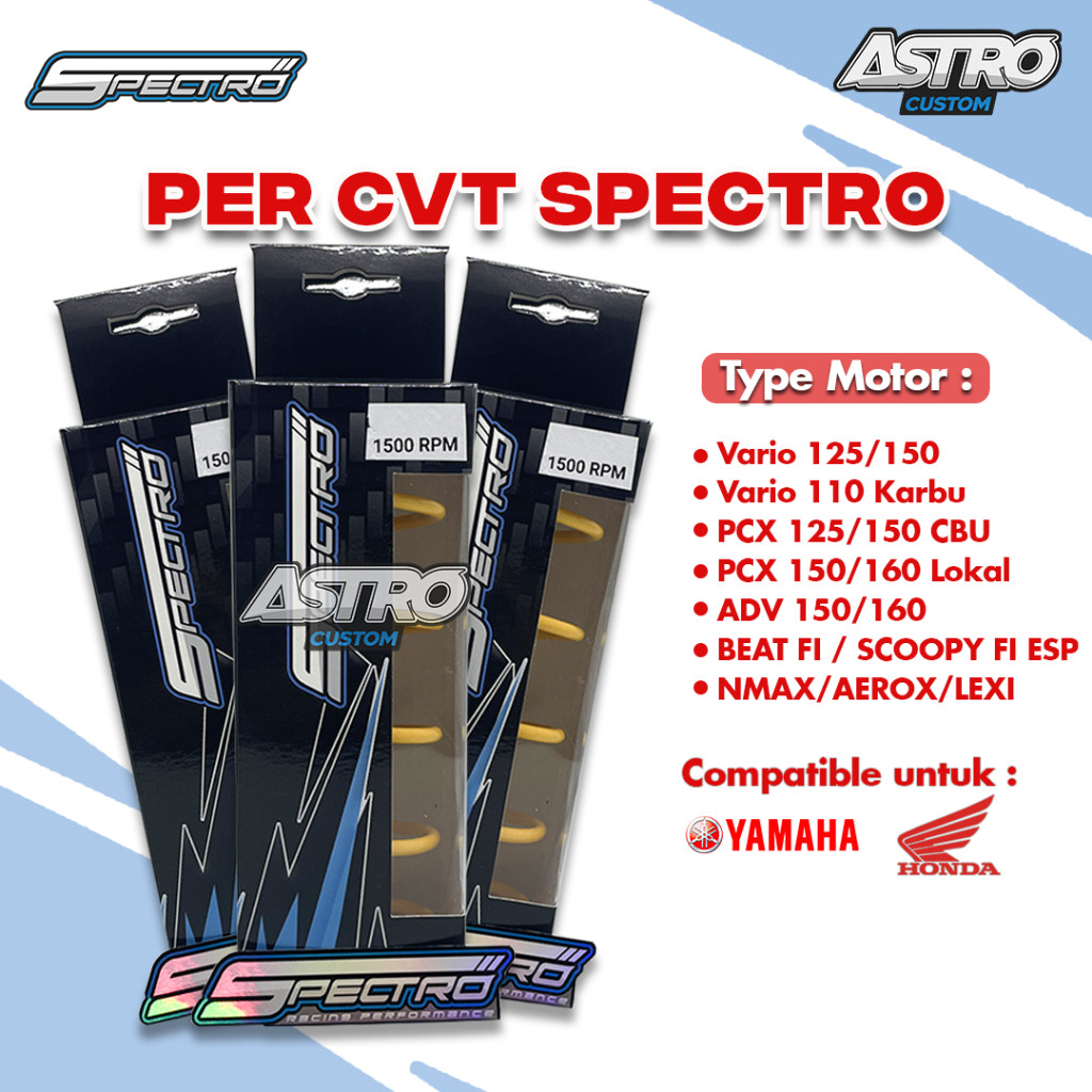 PER CVT 1500 RPM SPECTRO VARIO PCX AEROX NMAX LEXI BEAT FI SCOOPY FI PER CVT RACING By AstroCustom