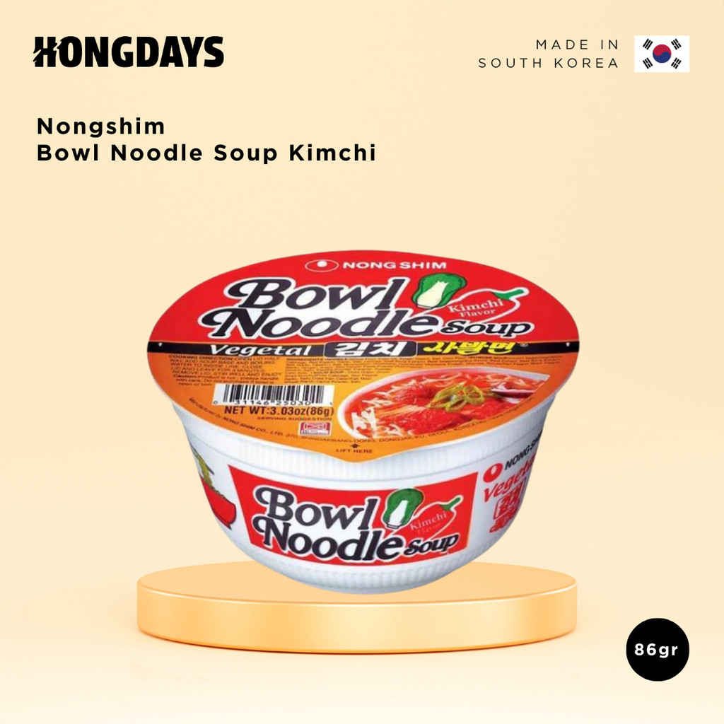 

Nongshim Bowl Noodle Soup Kimchi 86g - Mi Rasa Kimchi - HONGDAYS