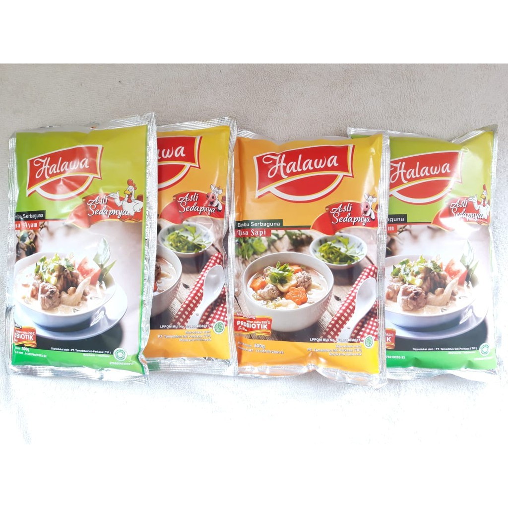 

Kaldu Halawa Bumbu Masak Probiotik 500 Gr Non MSG Penyedap Rasa Serbaguna