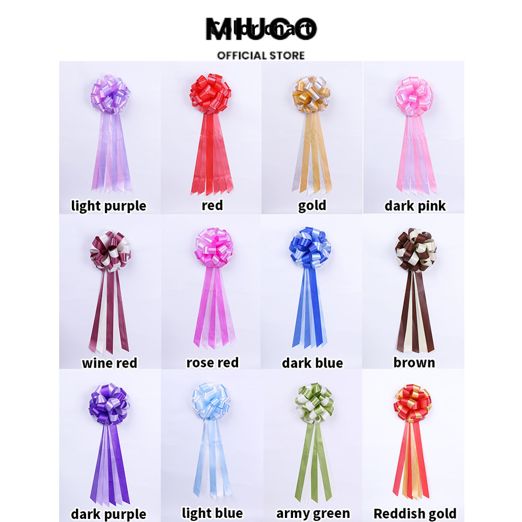 

MIUCO - Pita Tarik POM 30 LAZY 2 Warna Decoration Fresh Flower Packaging Plastic Pull Flowers Gift
