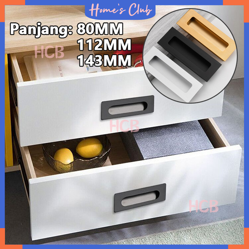 Recessed Handle Tarikan Laci Tanam Gagang Lemari Tarikan Laci Tanam