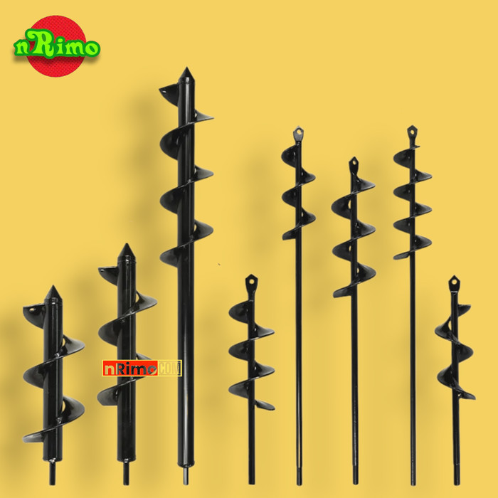 Mata Bor Tanah Biopori Alat Pelubang Tanah Penggali Taman Kebun Auger Spiral Drill Bit for Planting 