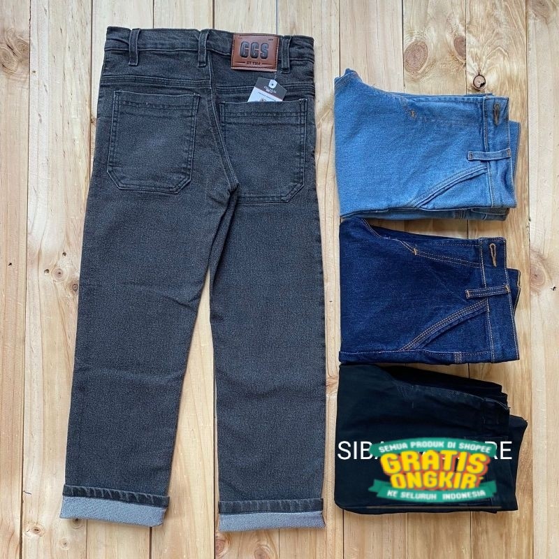 celana anak jeans reguler gombrong/ TK SD SMP anak kecil lucu