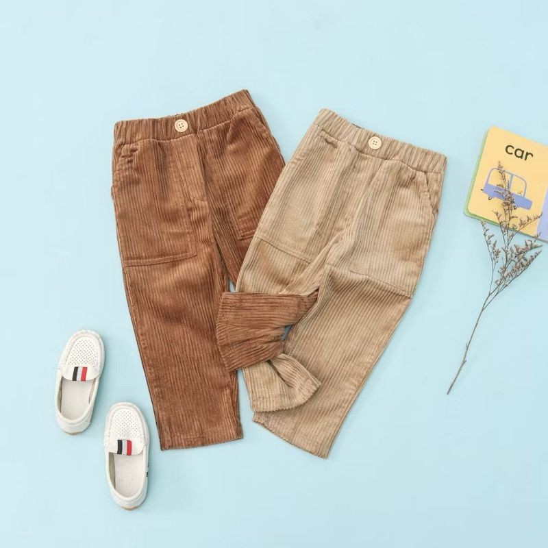 Celana Panjang Anak Corduroy Long Pants 1-12 Tahun Basic Premium Terbaru