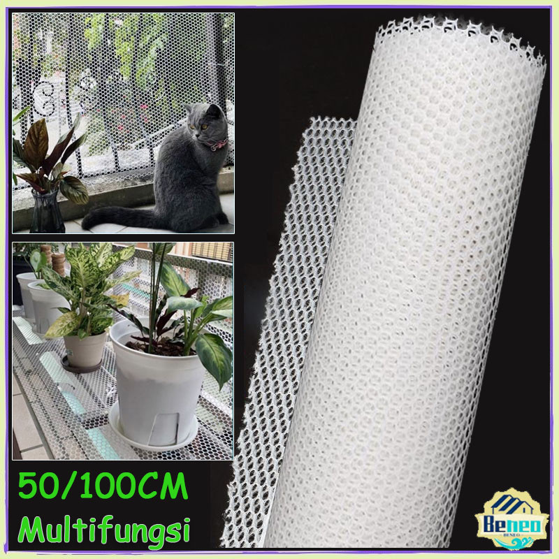 50/100CM Kawat Jaring Plastik HDPE Bentuk Kotak Jaring Pagar Kawat Plastik HDPE Bentuk Kotak Super T