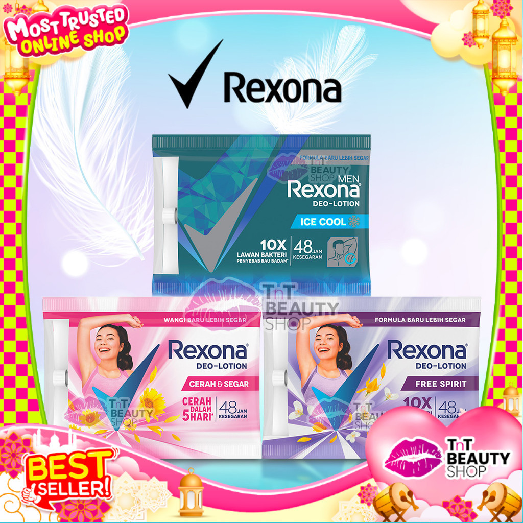 Rexona Lotion Deodorant 9gr| Men Deo | Bright&Fresh | Free Spirit |Ice Cool | Sachet | TNT Beauty Sh