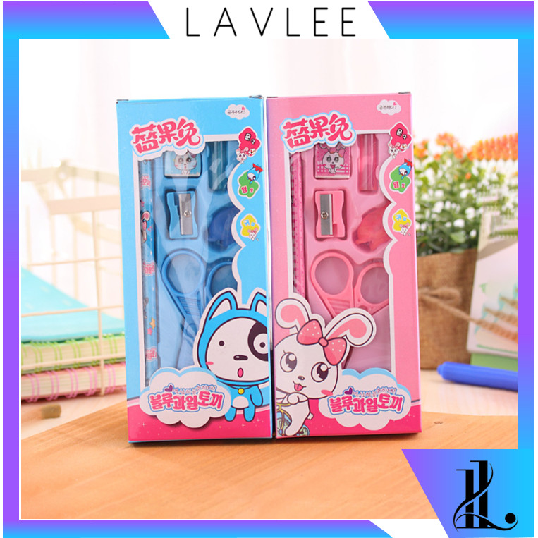 

LAVLEE - S6147 Set Alat Tulis 6 in 1 / Mainan Edukasi Anak Anti Luka / Paket Alat Tulis Motif Karakter / Kado Souvenir Ulang Tahun